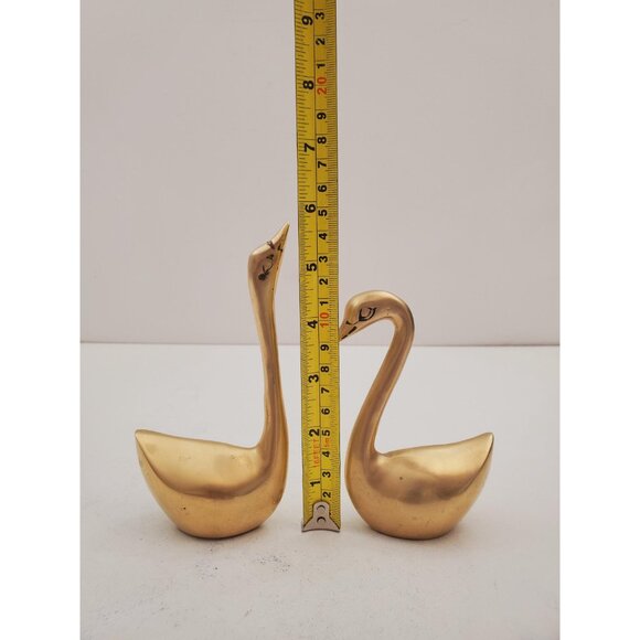 Vintage Brass Swans | Vintage Brass Swan | Vintage Brass Decor | Wedding Decor | - Picture 10 of 10